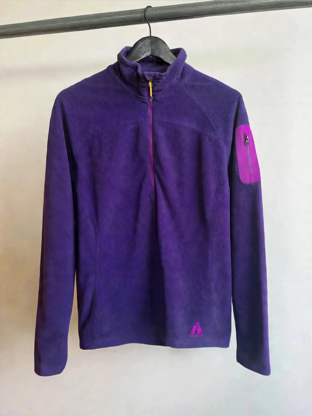 Eddie Bauer Fast Fleece 1/4 Zip Pullover in Purple Magenta Size L